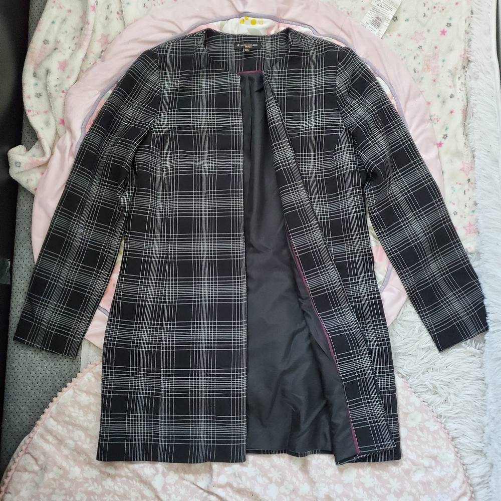 Massimo Fabbro Italt Women's Black Plaid Coat